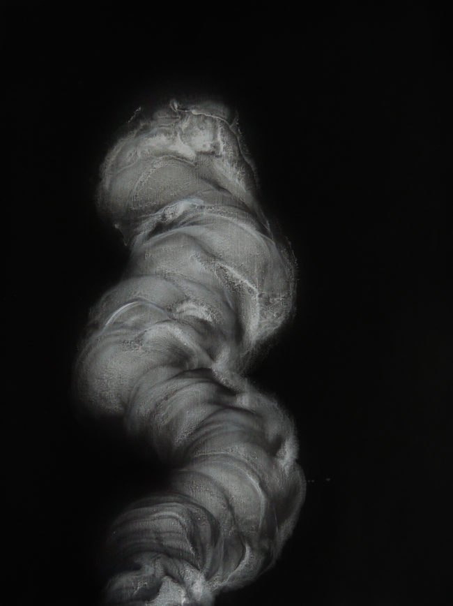 Uncoiling n˚4 / 100x75cm / Metallic pigments, ink and acrylic medium on Fabriano Paper