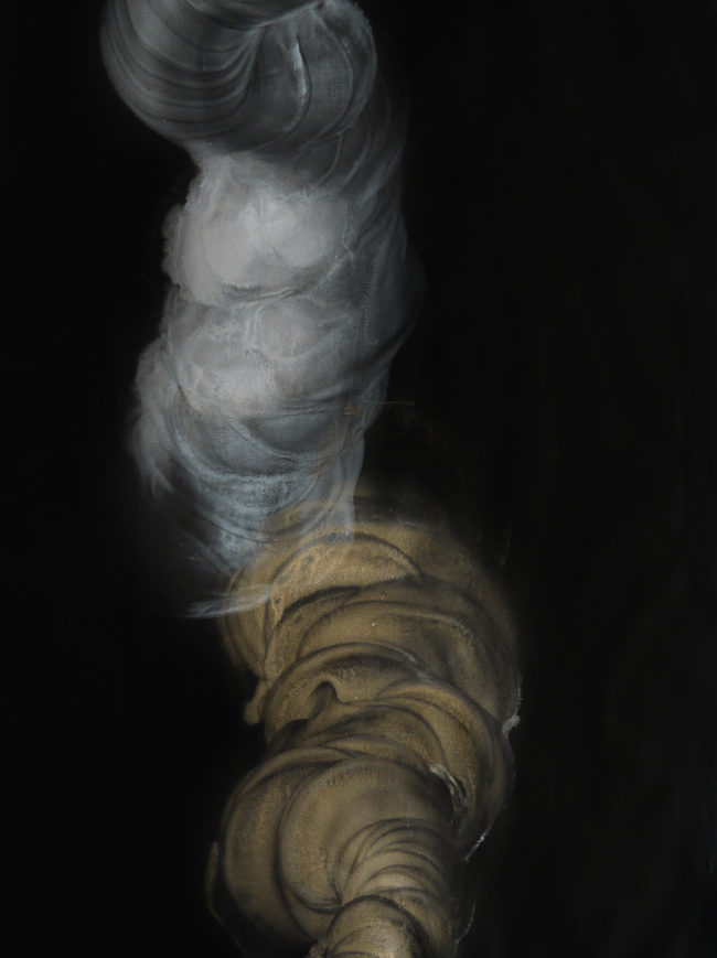 Uncoiling n˚9 / 100x75cm / Metallic pigments, ink and acrylic medium on Fabriano Paper