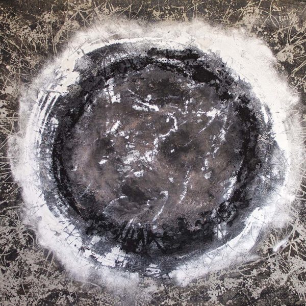 Untitled 2014 150cm x 190cm acrylic, pigments, metamorphic rocks on canvas - Endri Kosturi
