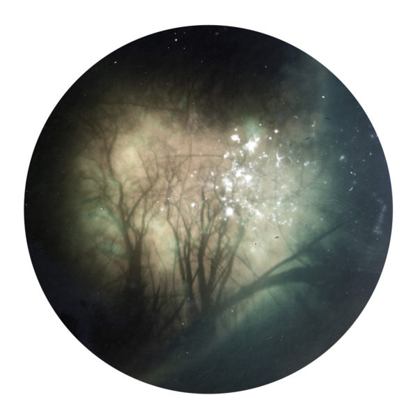 Tin-can Firmament: North 50° 37 22″, East -04° 64′ 34″ (30/09/12 - 12/01/13). Pinhole photograph - continuous exposure (48x48cm, framed archival pigment inkjet on Hahnemühle photorag) edition of 6