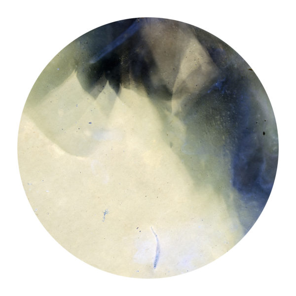 Tin-can Firmament: North 50° 36' 82″, East -04° 63′ 91″ (30/09/12 to 12/01/13). Pinhole photograph - continuous exposure (48x48cm, framed archival pigment inkjet on Hahnemühle photorag) edition of 6